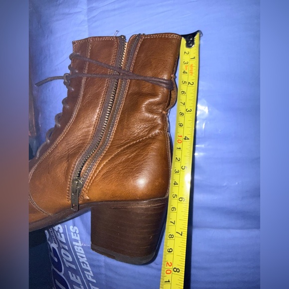 Frye Brown Lace Up Leather Boots - Picture 9 of 9